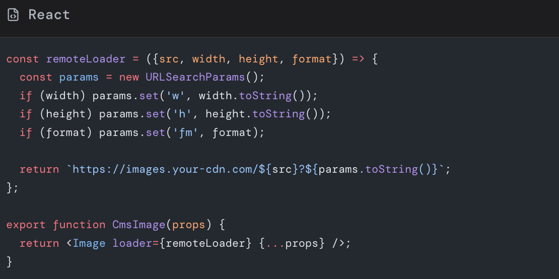 Use Hydrogen Image with custom loaders
