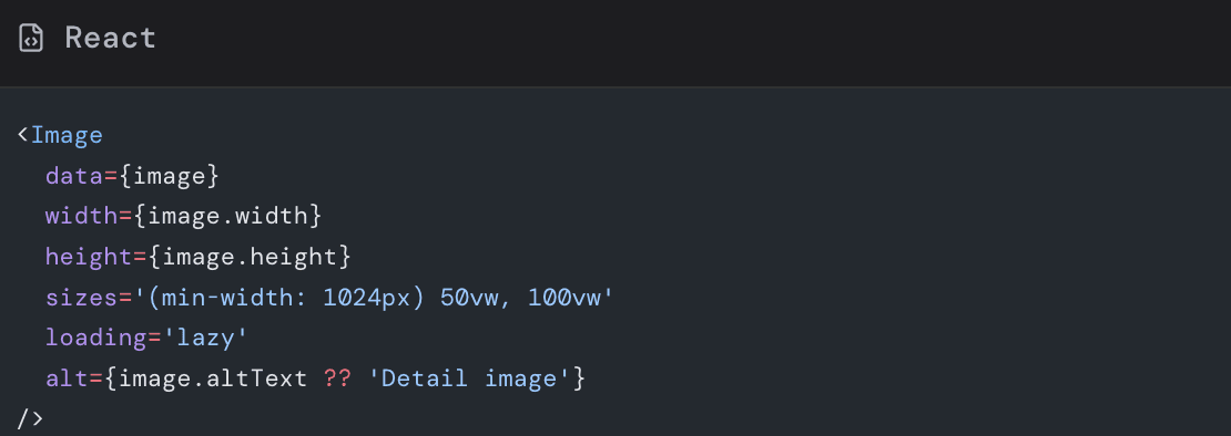 Use width and height when known